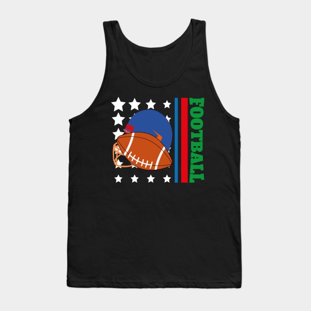 American Football Design Tank Top by ulunkz